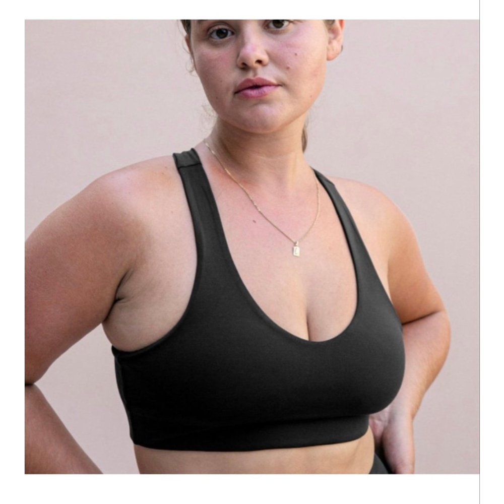 Girlfriend Collective Float Lola Bra in Dark Gray- Size XL